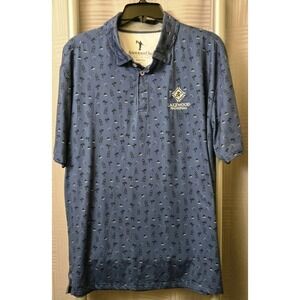 Anderson Ord Polo Golf Shirt Mens Large Beach Themed  Performance Activewear S/S